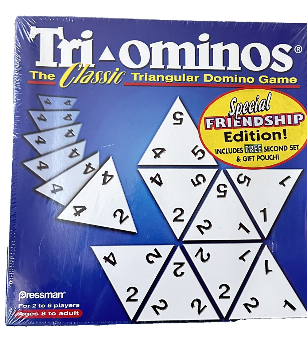 Pressman TRI-OMINOES: The Classic Triangular Domino GAME (2002) Sealed NEW!!!